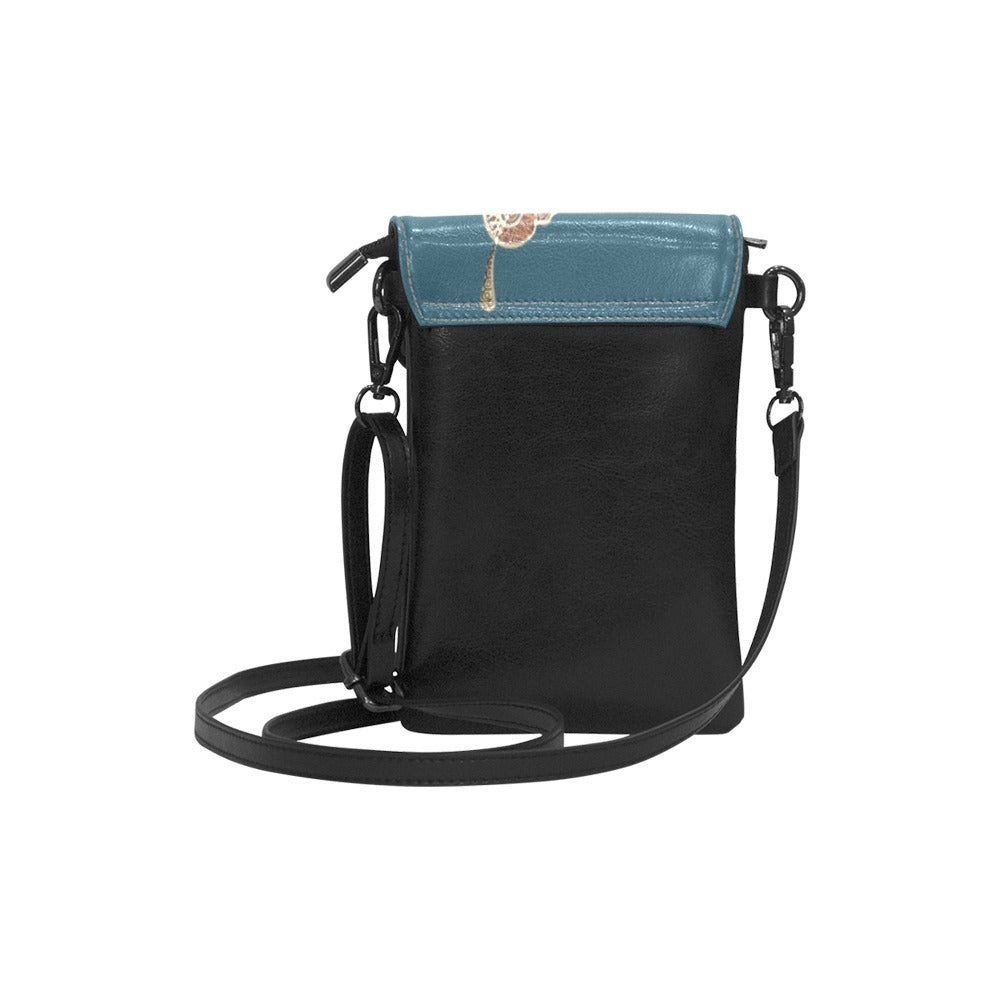 Fantasy Leaf Ocean Small Cell Phone Purse