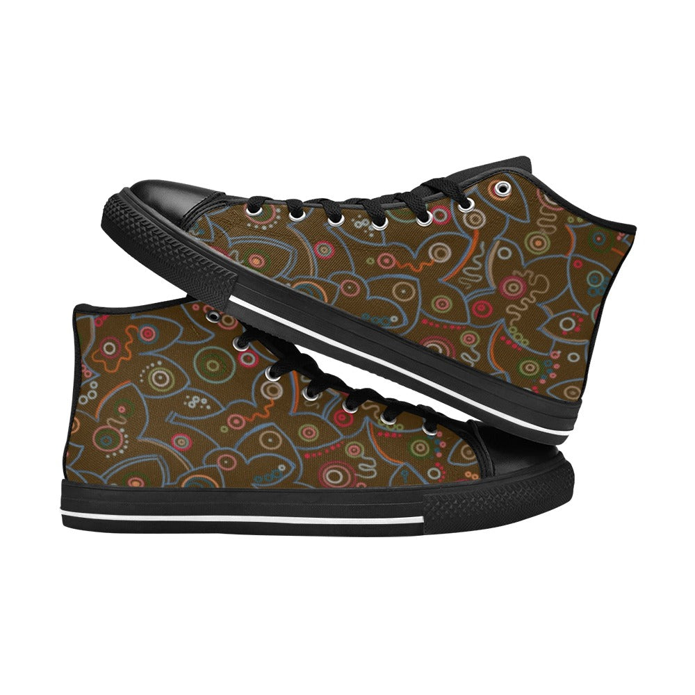 Fall Fireflies Kids' High Top Canvas Shoes