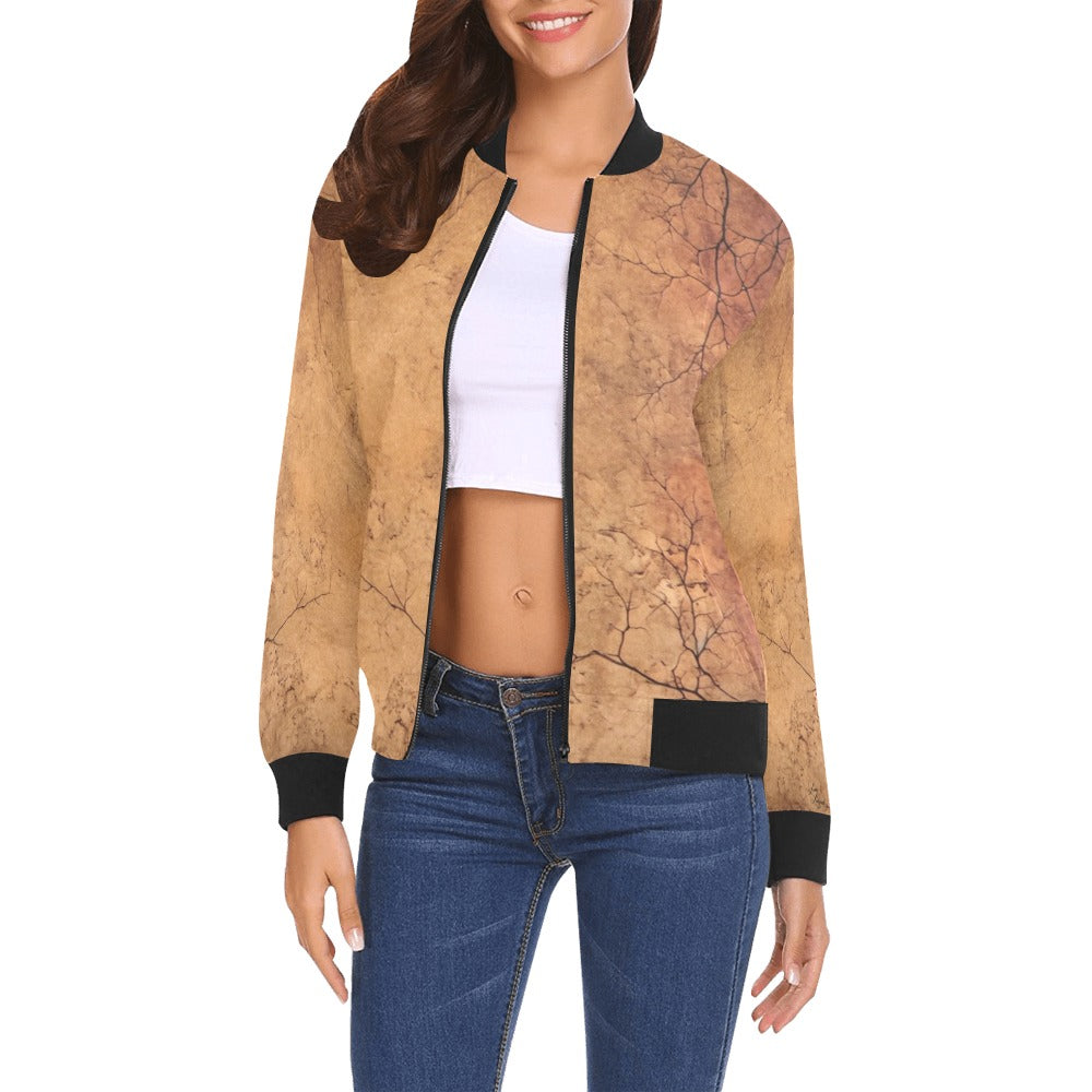 Rusty Life Bomber Jacket for Women