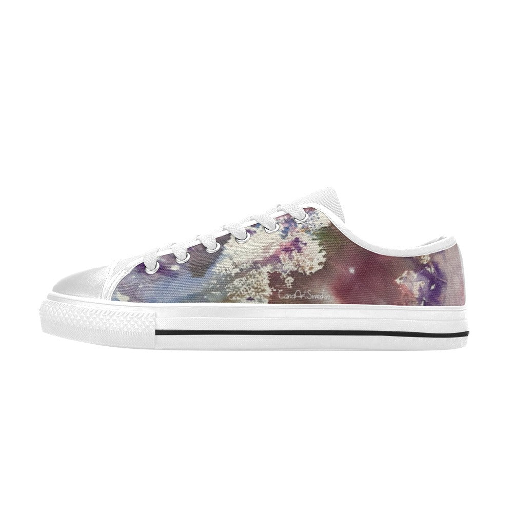 Abstract Purple Men's Classic Canvas Shoes