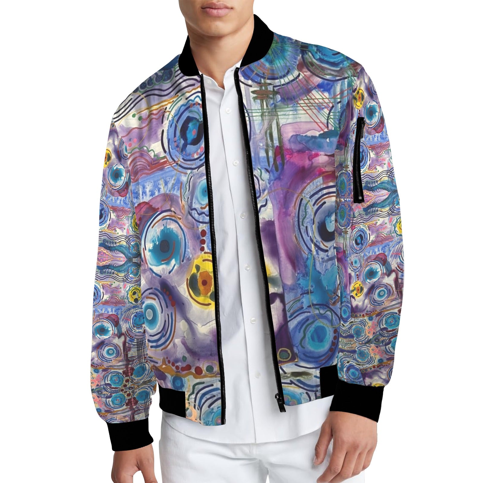 Circles on Water Bomber Jacket