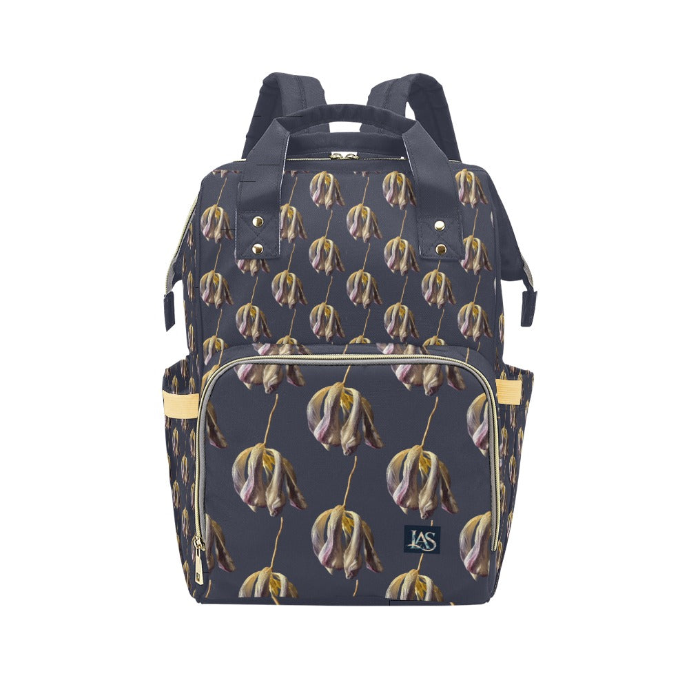 Tulip Maze Crown Blue Multi-Function Backpack