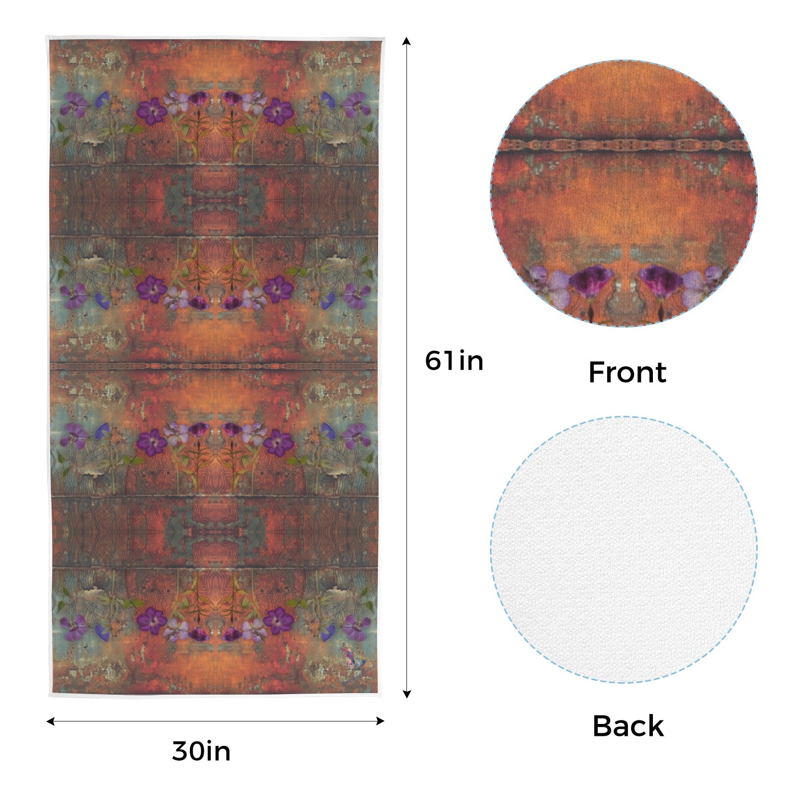 Rusty Life Quick-Dry Beach Towel 30"x61"