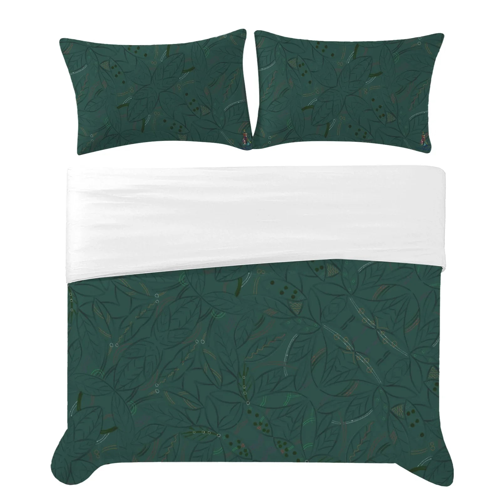 Greenery Mosaic 3-Piece Bedding Set 94x104inch