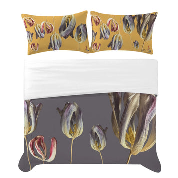 Tulip Field Elegant 3-Piece Bedding Set 94x104inch