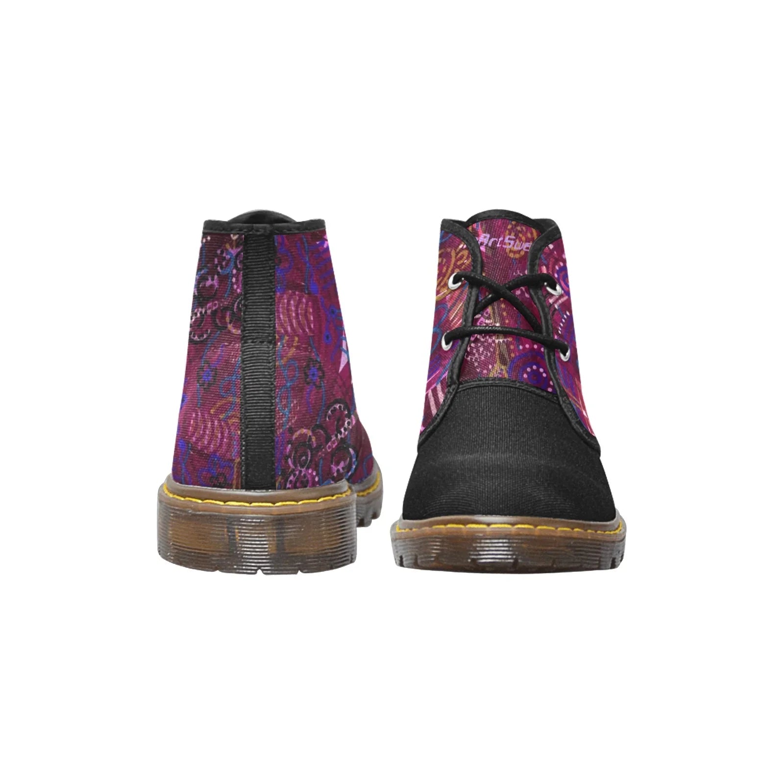 PurpleRain Men's Canvas Mid-Top Boots