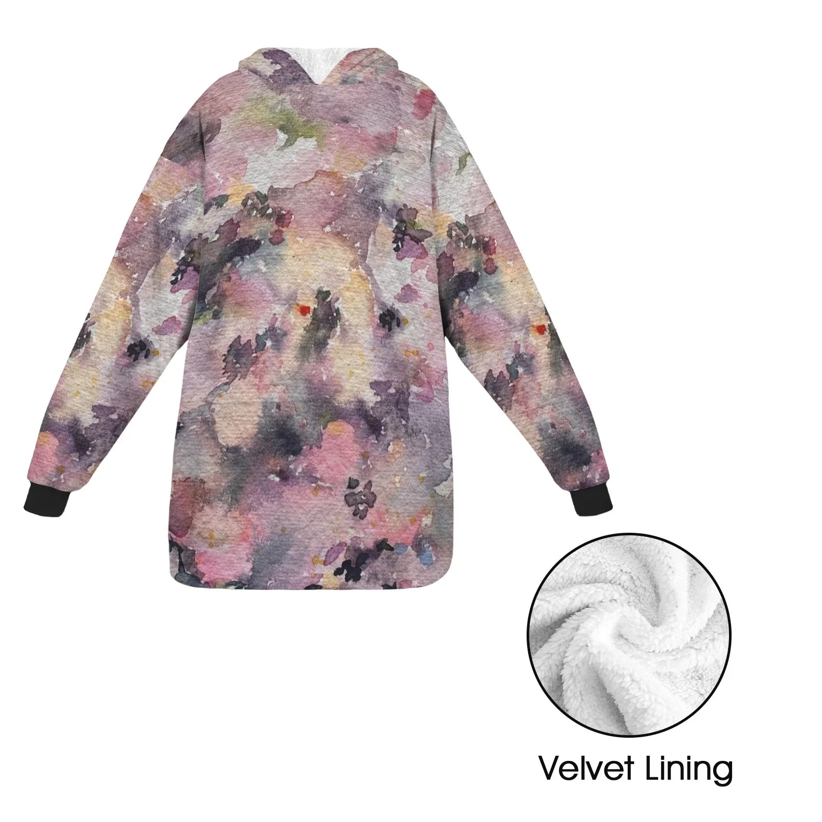 Winter-Hoodie mit Rosenblüten für Damen (Modell H67)