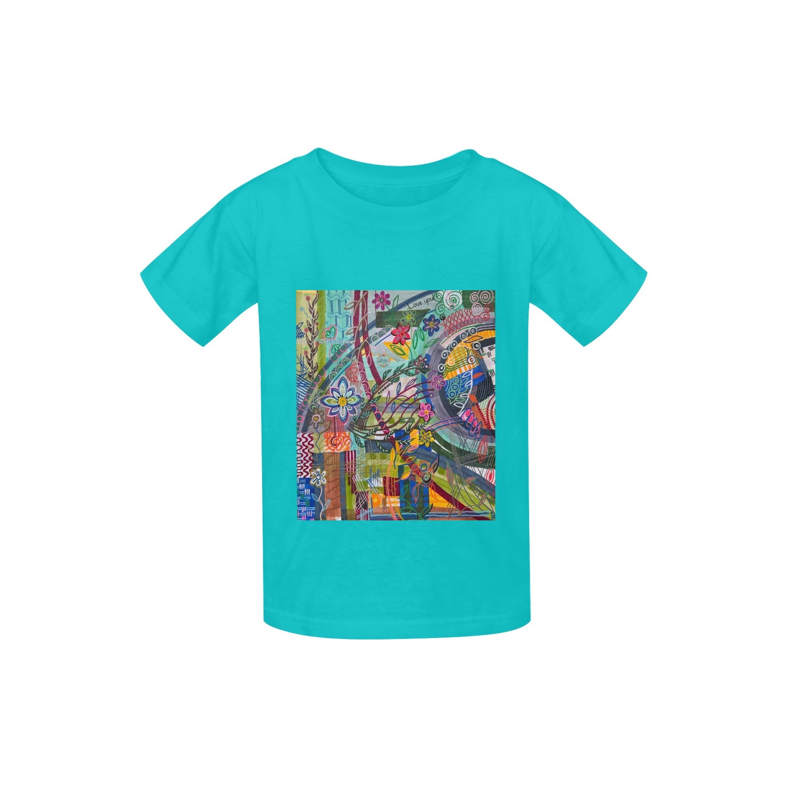 Colorful Currents Tilly Kid's  Classic T-shirt (Model T22)