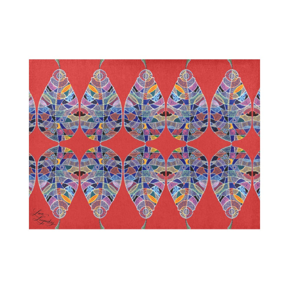 Fantasy Leaf Red Placemat 14’’ x 19’’ (Set of 4)