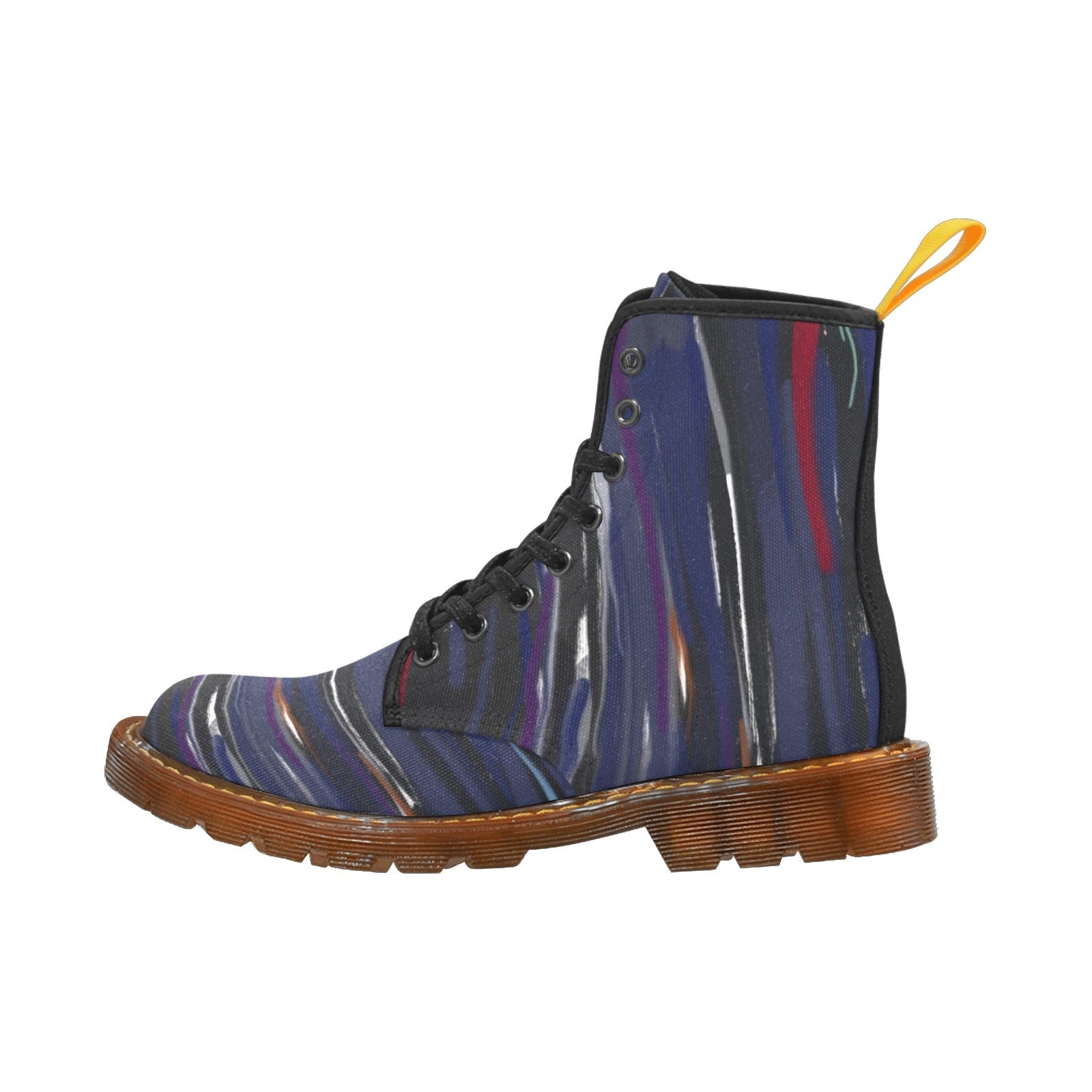Blue Music Custom Canvas Boots For Women