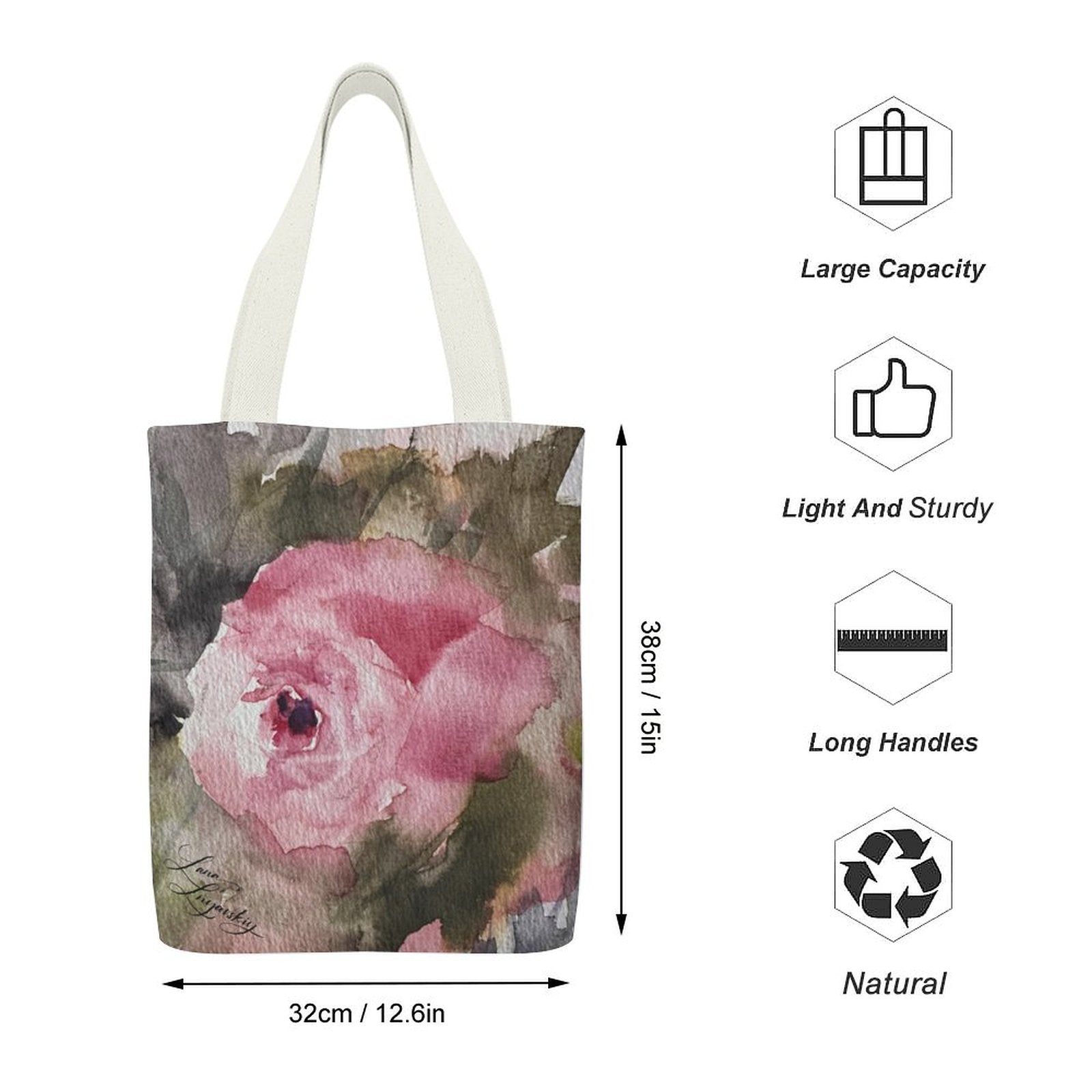 Canvas Tote Bag Single Canvas Tote Bag-32x38CM (One-Sided Print)