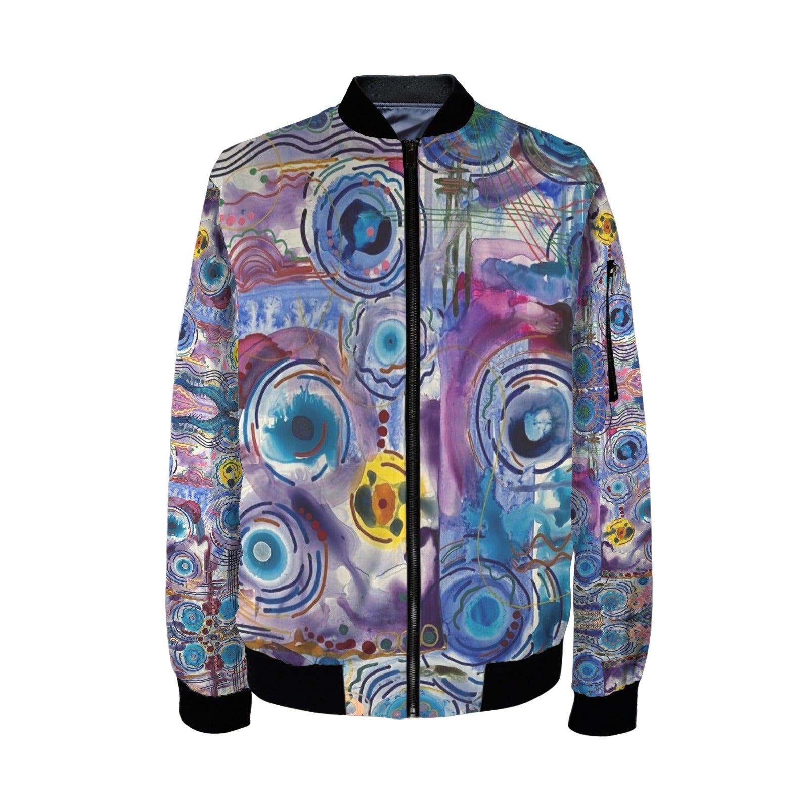 Circles on Water Tiefblaue Bomberjacke