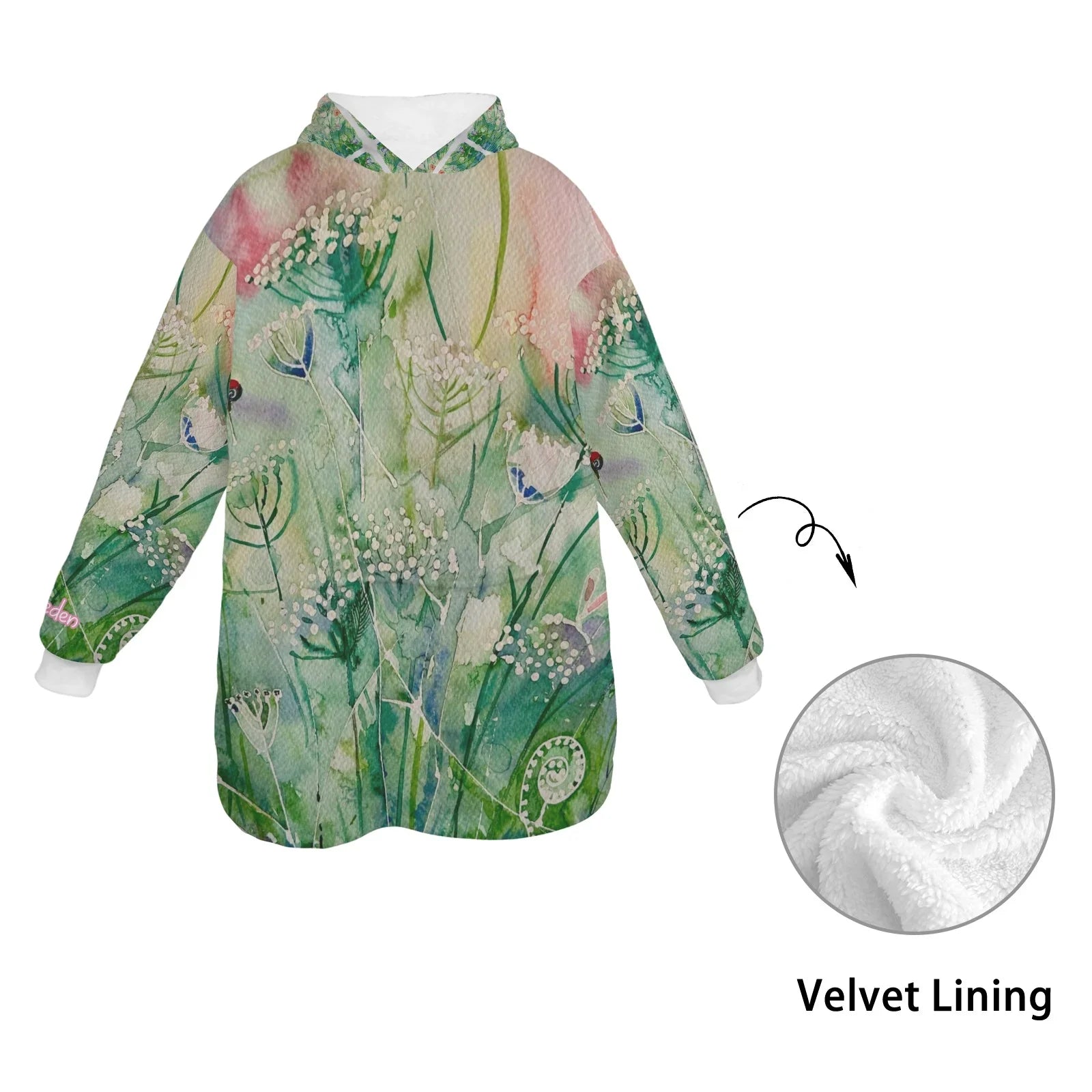 Schlafen im Garten Decke Hoodie für Kinder