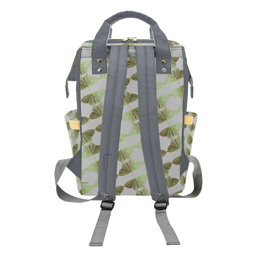 Green Moth Vapor Blue Multi-Function Backpack