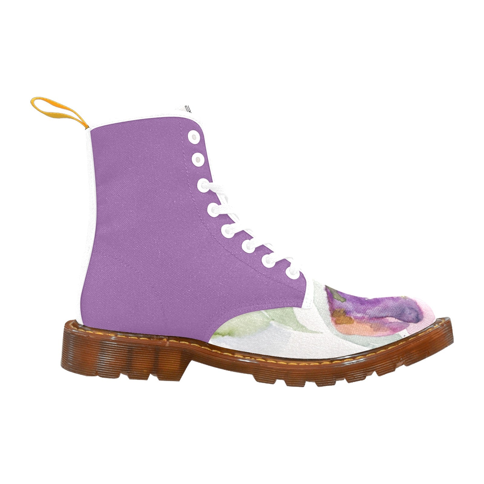 Tulip Violet Custom Canvas Boots For Women Model 1203H