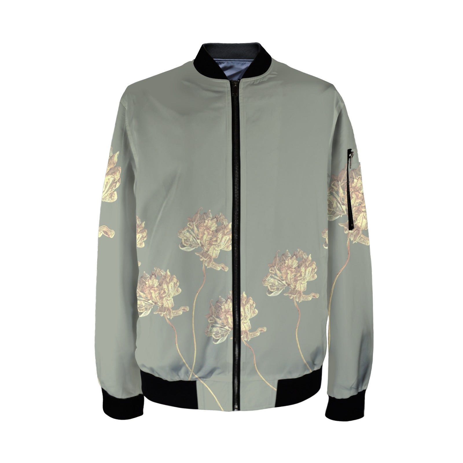 Single Tulip Sage Tall Ladies Bomber Jacket