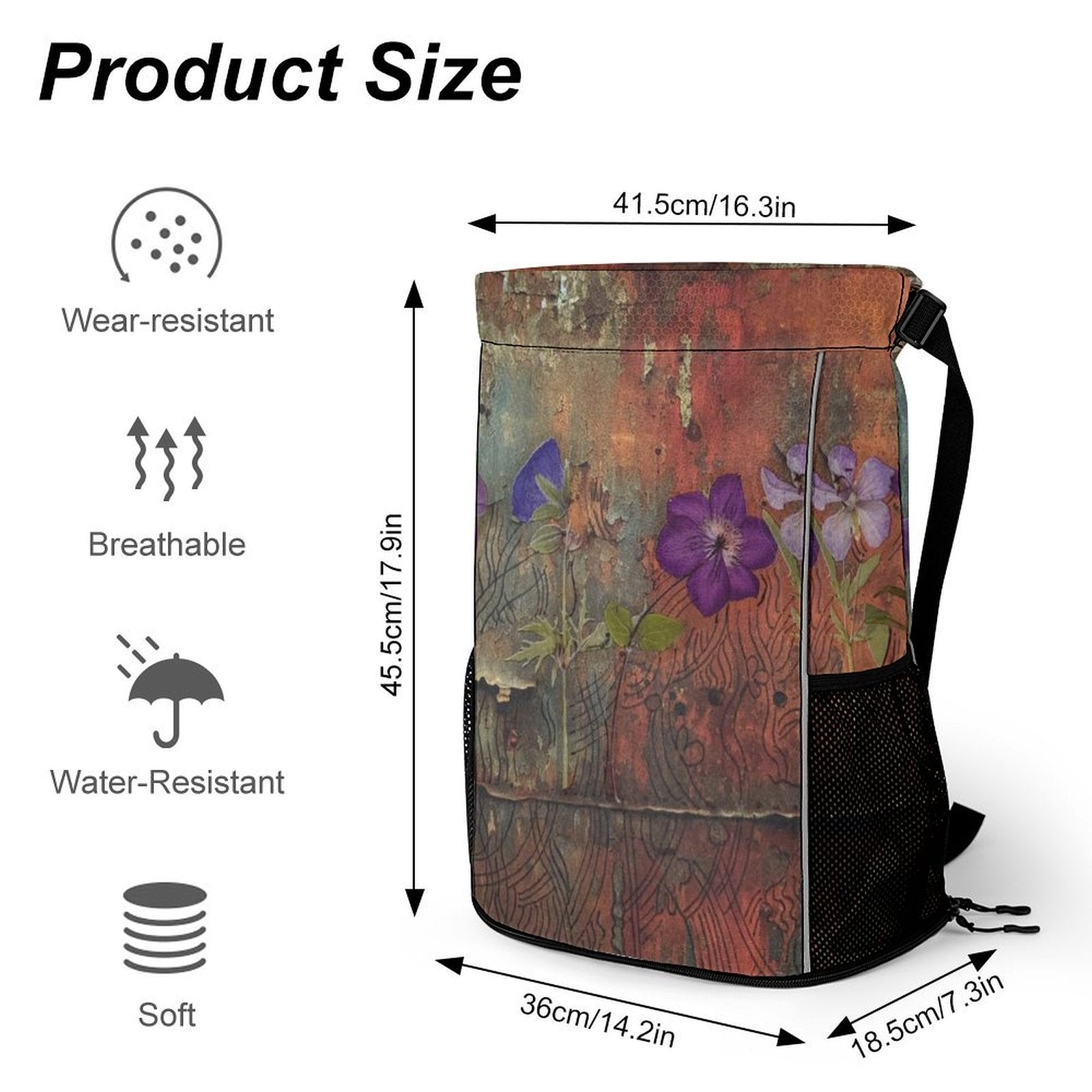 Sport Drawstring Super Light Backpack/Bag with Shoe Compartment
