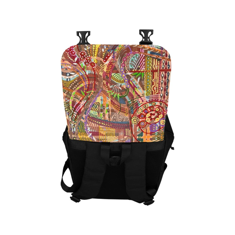 Brown Swirls Casual Backpack