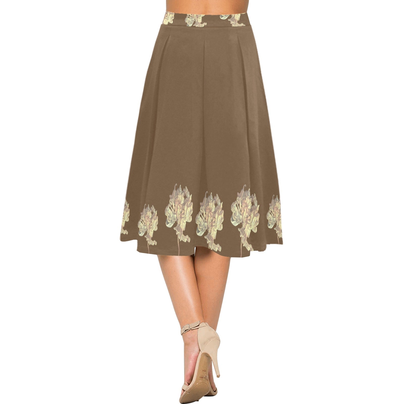 Single Tulip Pinecone Mnemosyne Women's Crepe Skirt