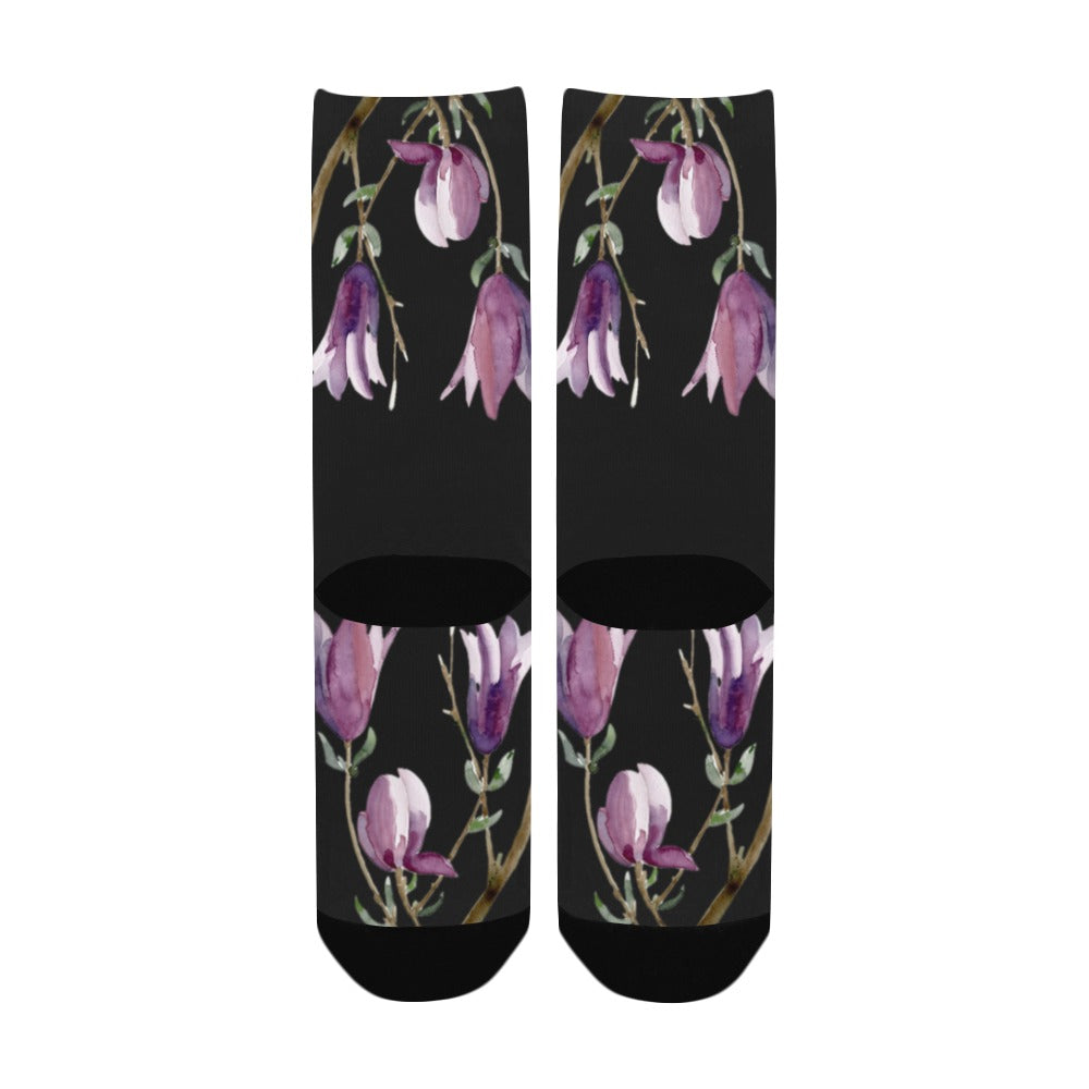 Magnolia Noir Women's Custom Socks