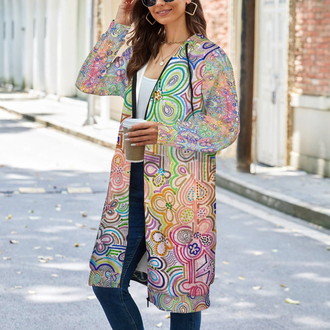 Summer Thrills Mega Women's Long Hooded Coat