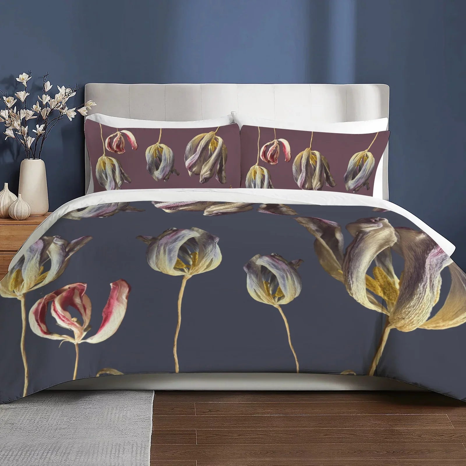 Tulip Field 3-Piece Bedding Set 94x104inch