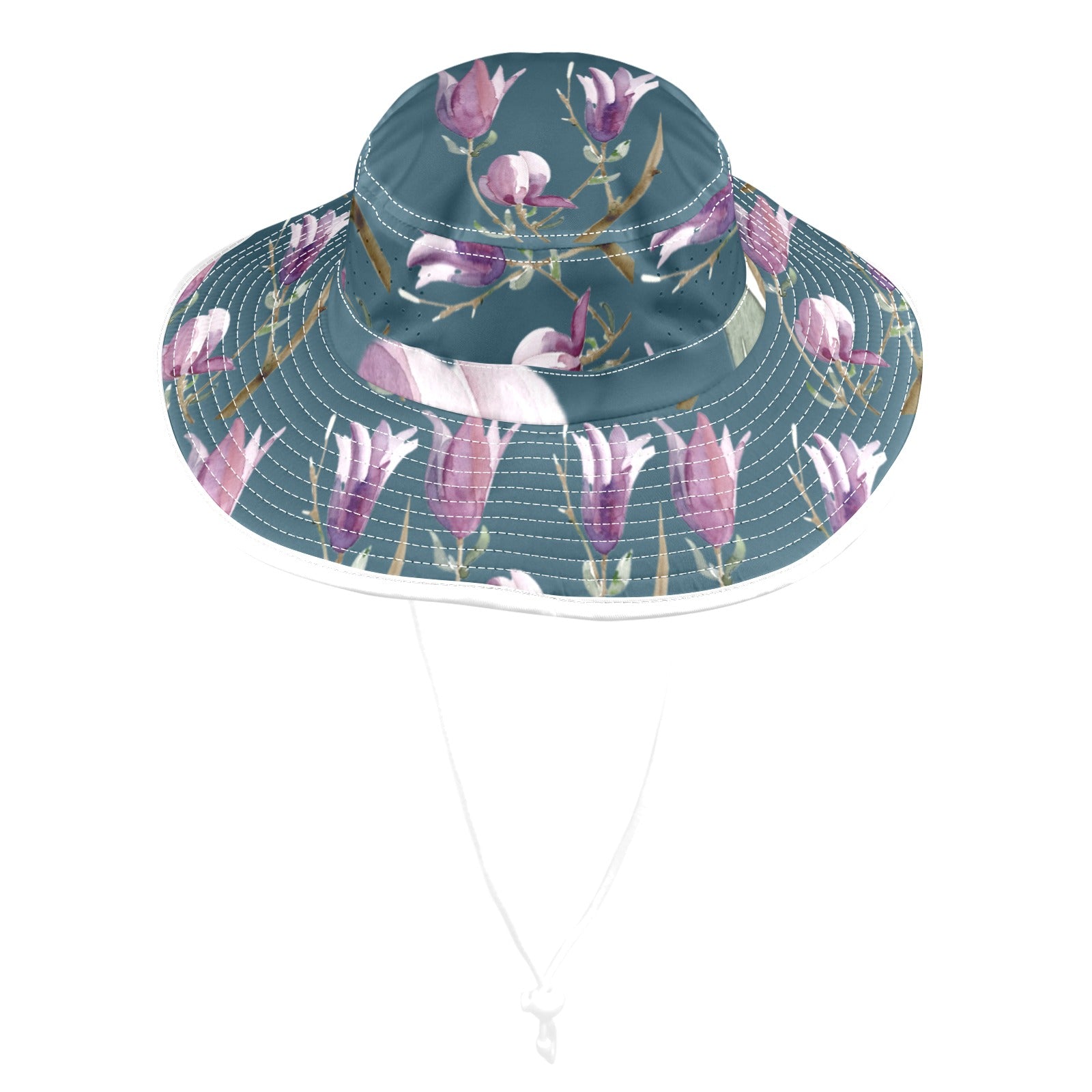 Magnolia Ocean Wide Brim Bucket Hat
