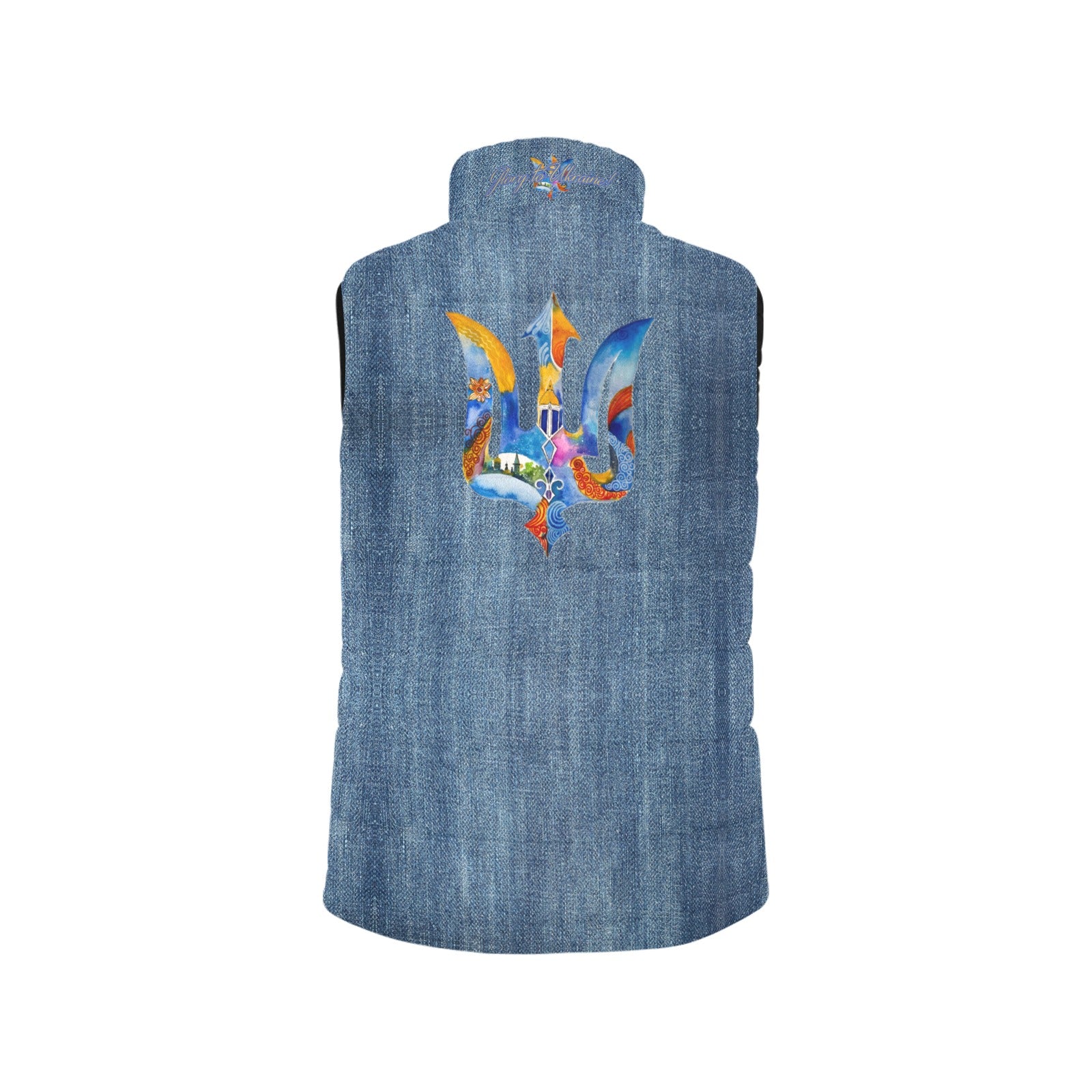 Glory to Ukraine Denim Women's Padded Vest