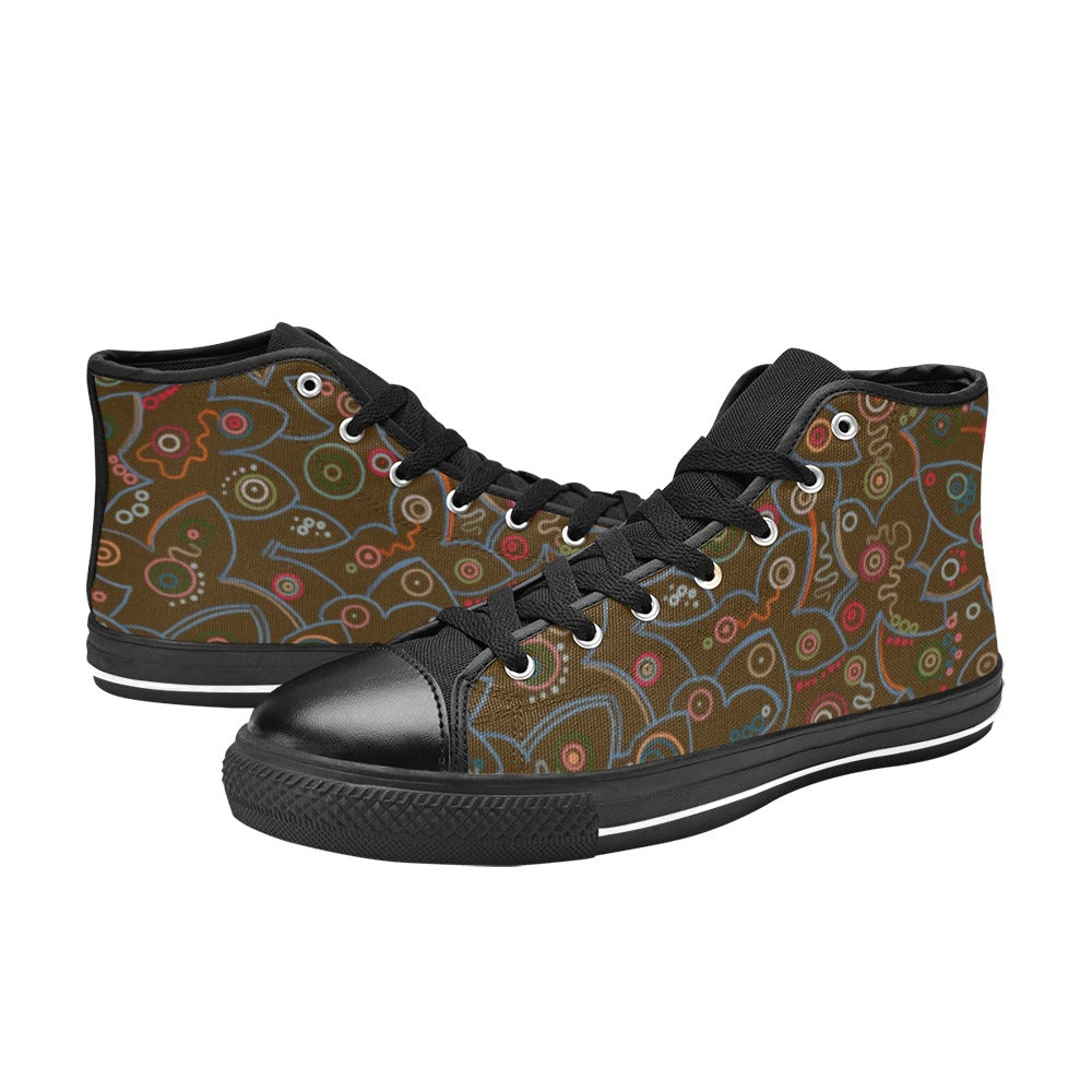 Fall Fireflies Kids' High Top Canvas Shoes