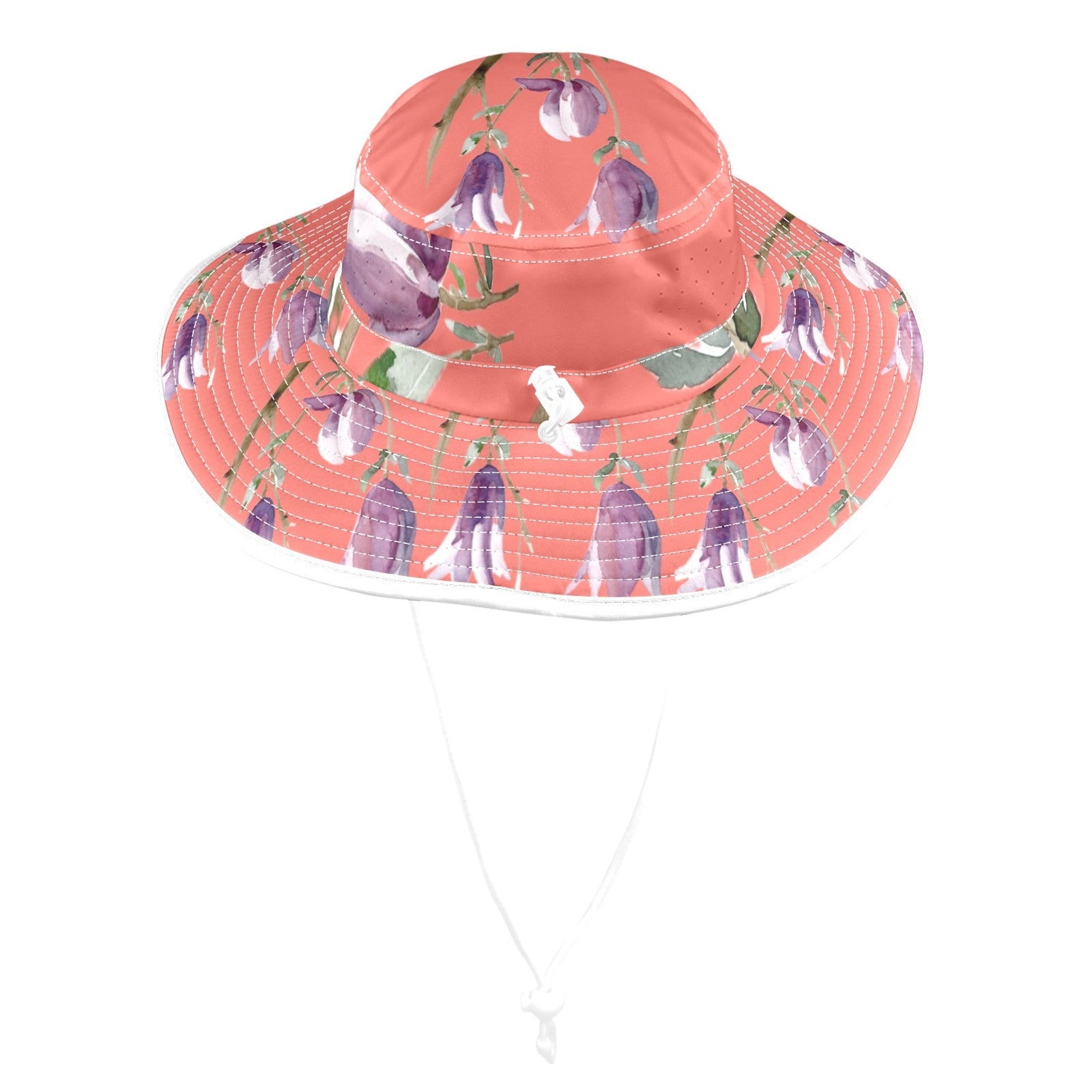 Magnolia Coral Wide Brim Bucket Hat