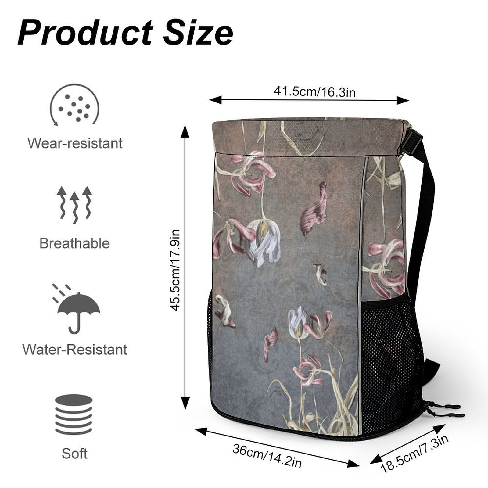 Sport Drawstring Super Light Backpack/Bag with Shoe Compartment