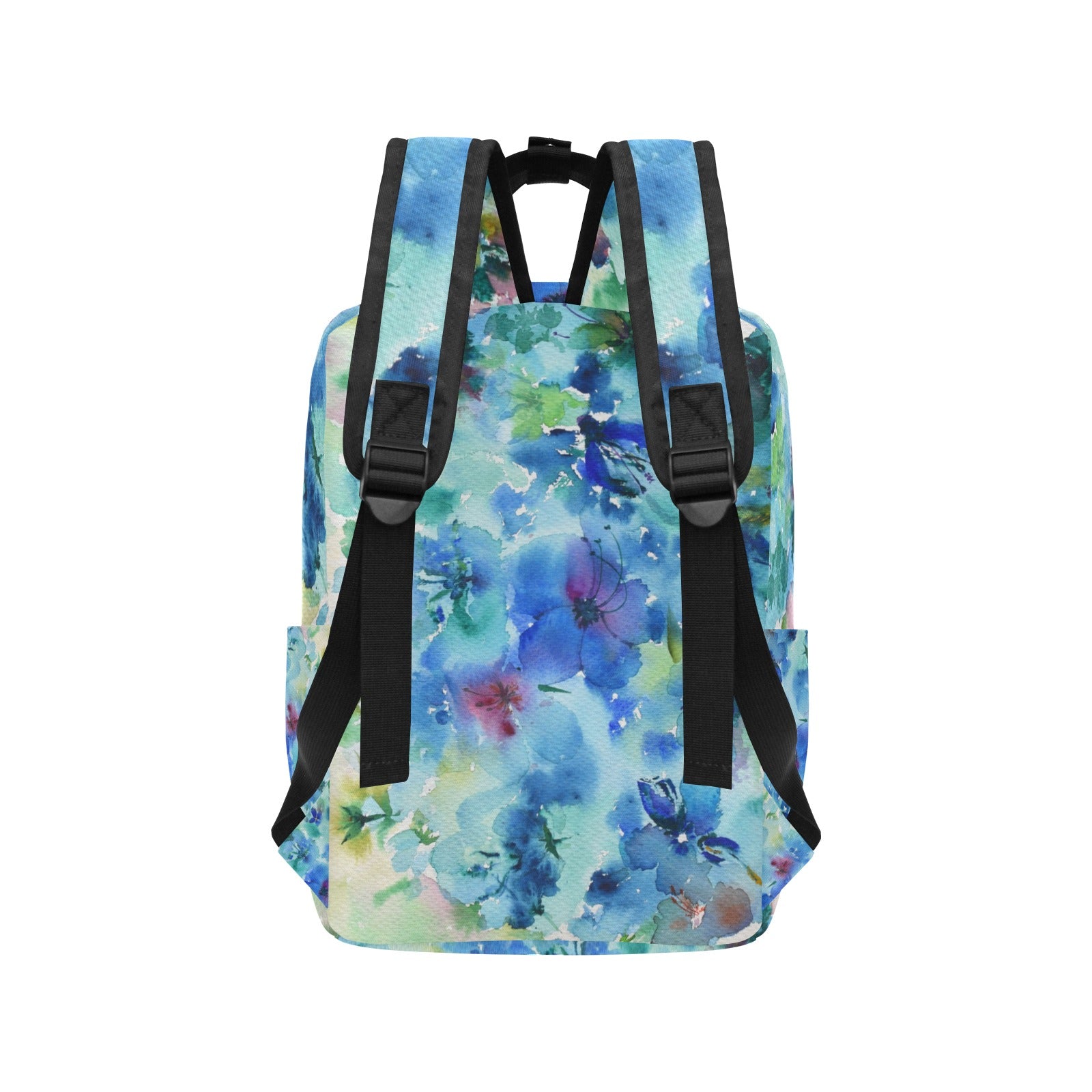 Blue Hibiscus Twin Handle Backpack