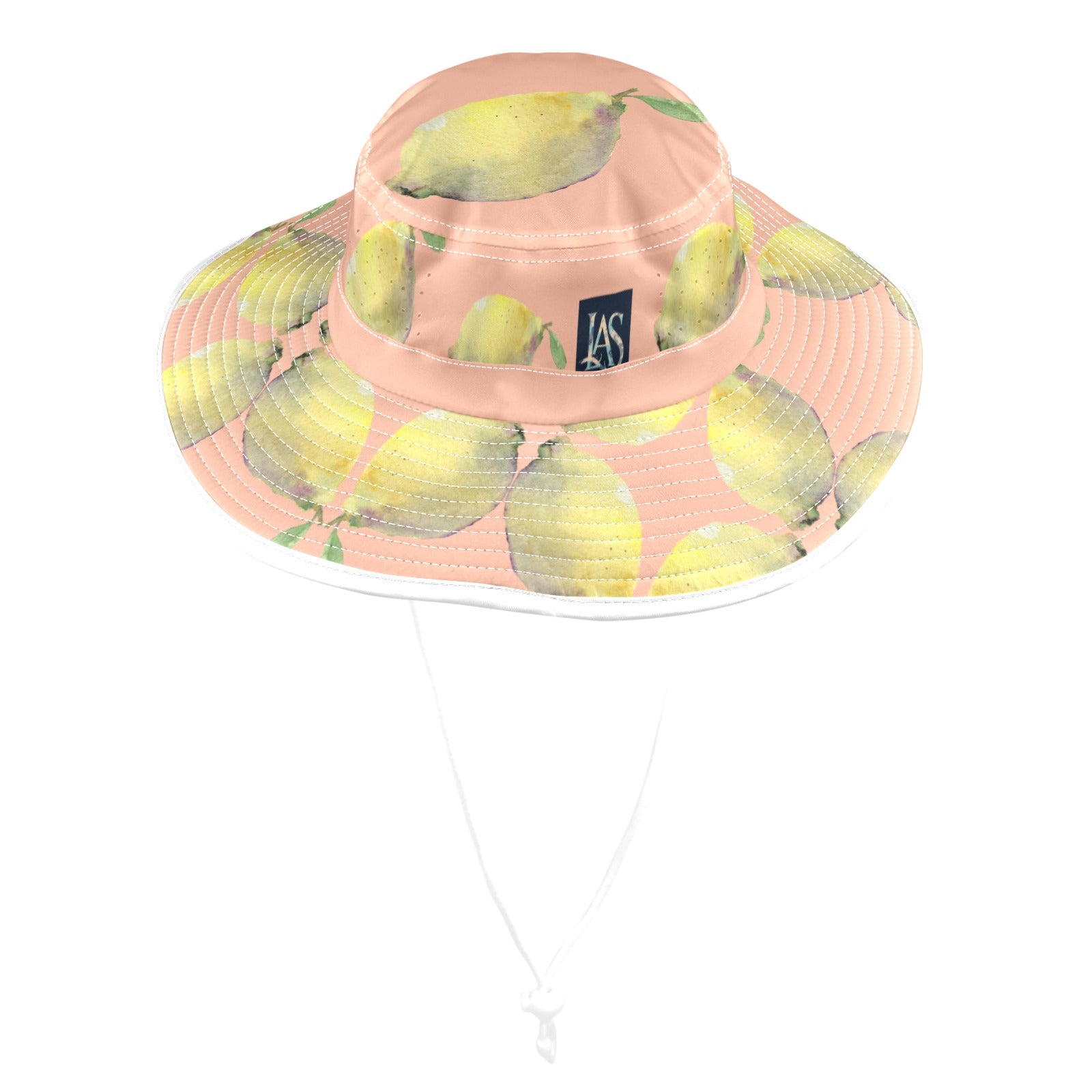 Lemon Roasted Peach Wide Brim Bucket Hat
