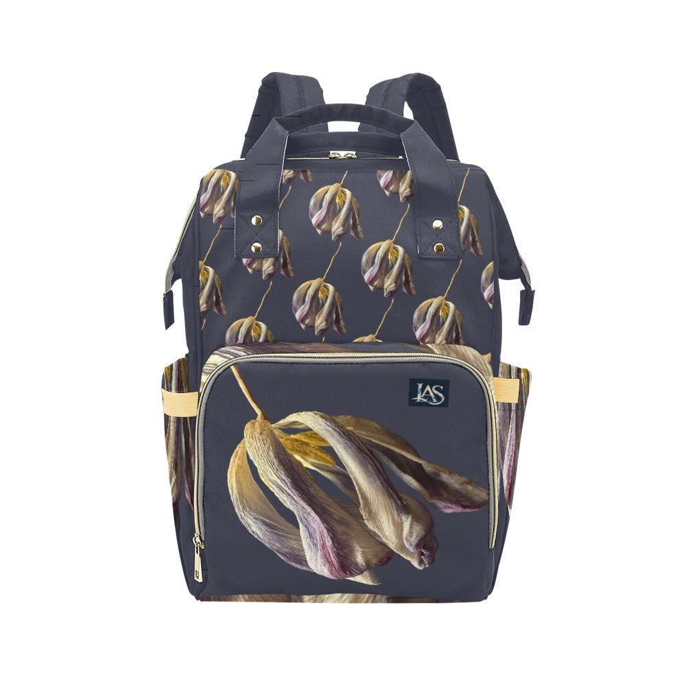 Tulips Crown Blue Multi-Function Backpack