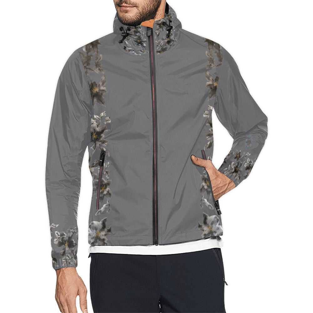 Flower Power Gris Unisex Windbreaker