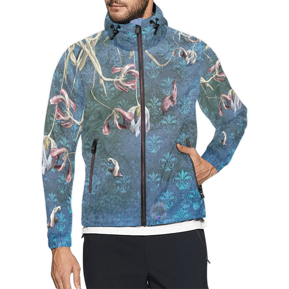 Damaskus Tulip Azurro Unisex Windbreaker
