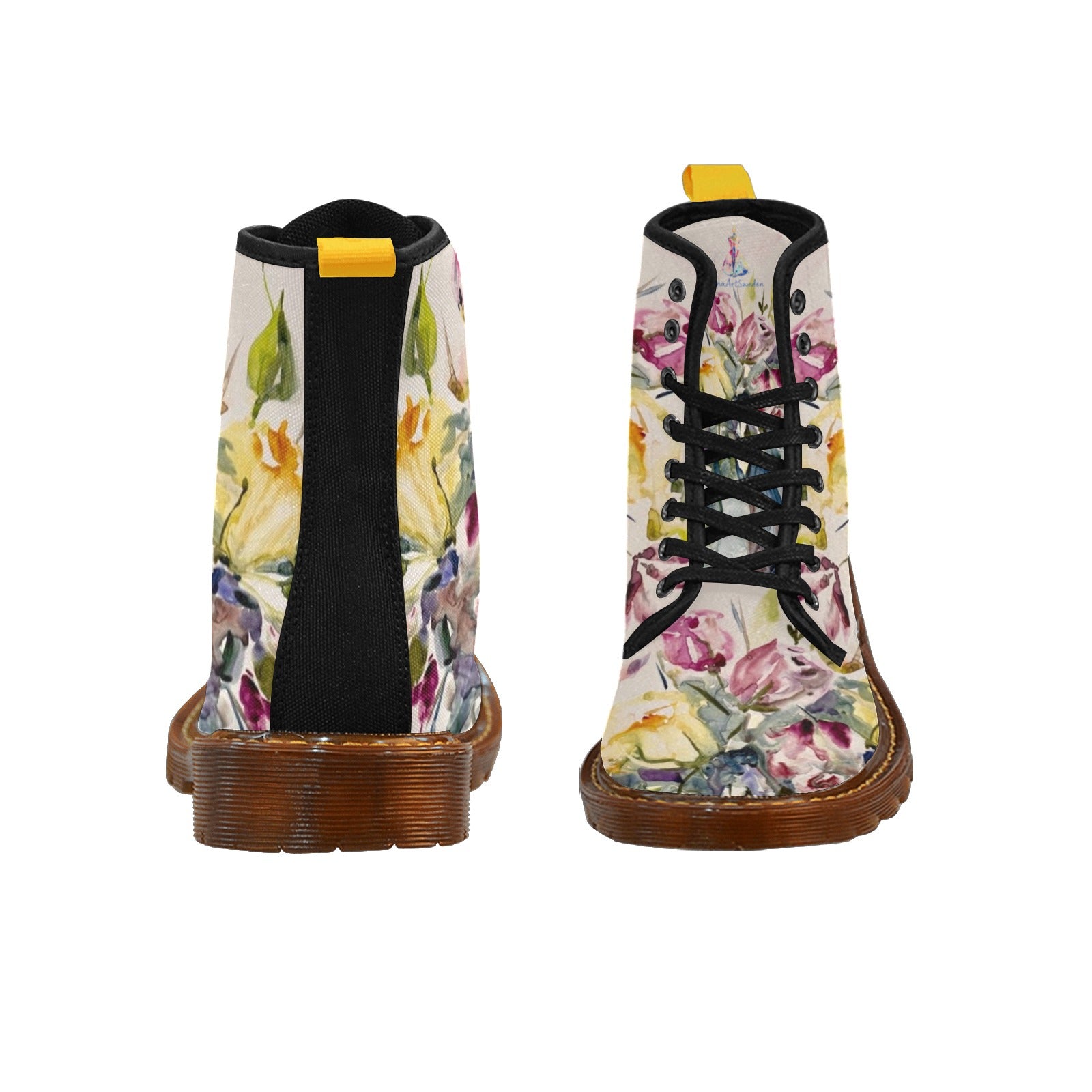 Tulip Bundle Custom Canvas Boots For Women