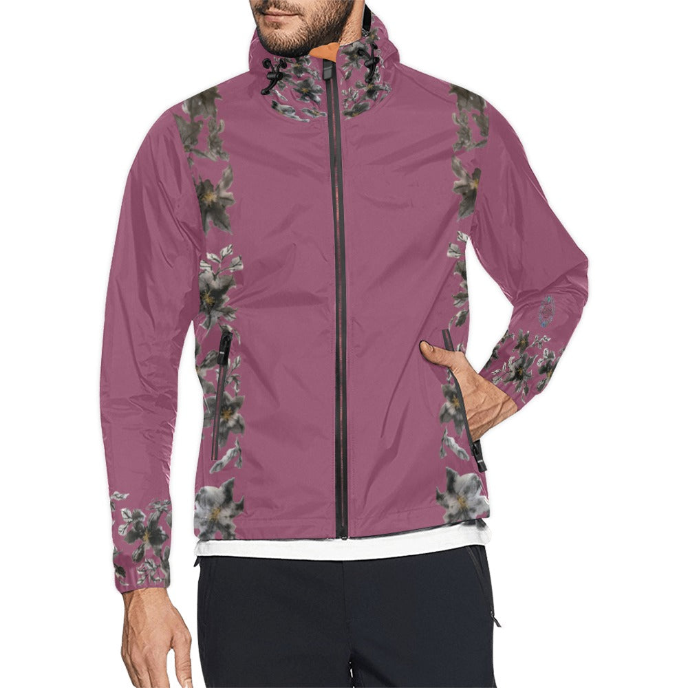 Flower Power Magenta Unisex All Over Print Windbreaker (Model H23)
