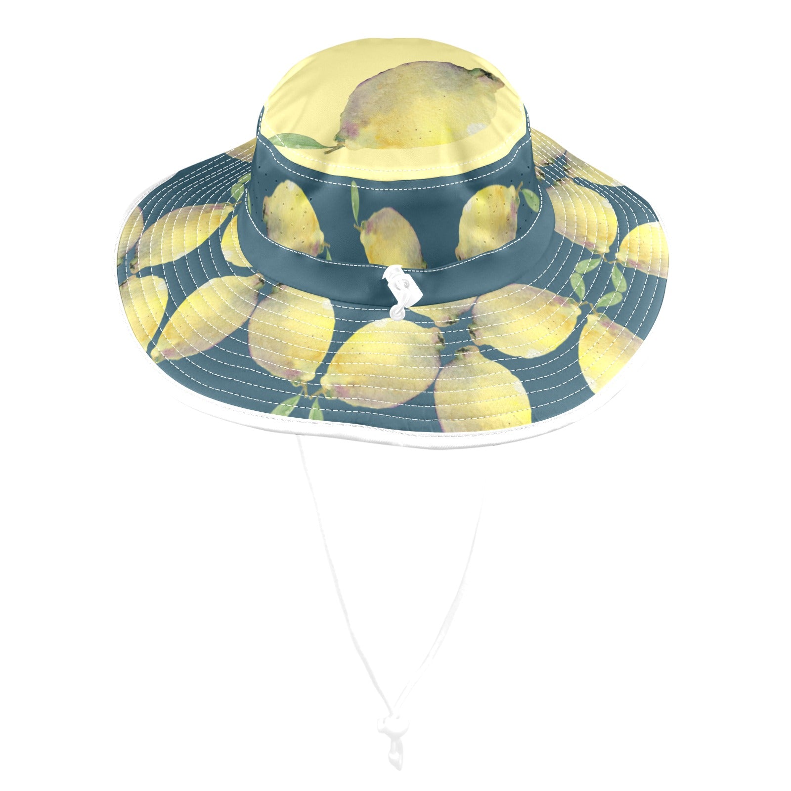 Lemon Ocean Lemon Wide Brim Bucket Hat