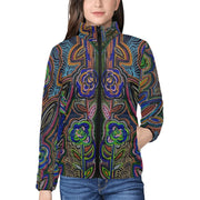 Fabled Flowers Women's Stand Collar Padded Jacket (Model H41)