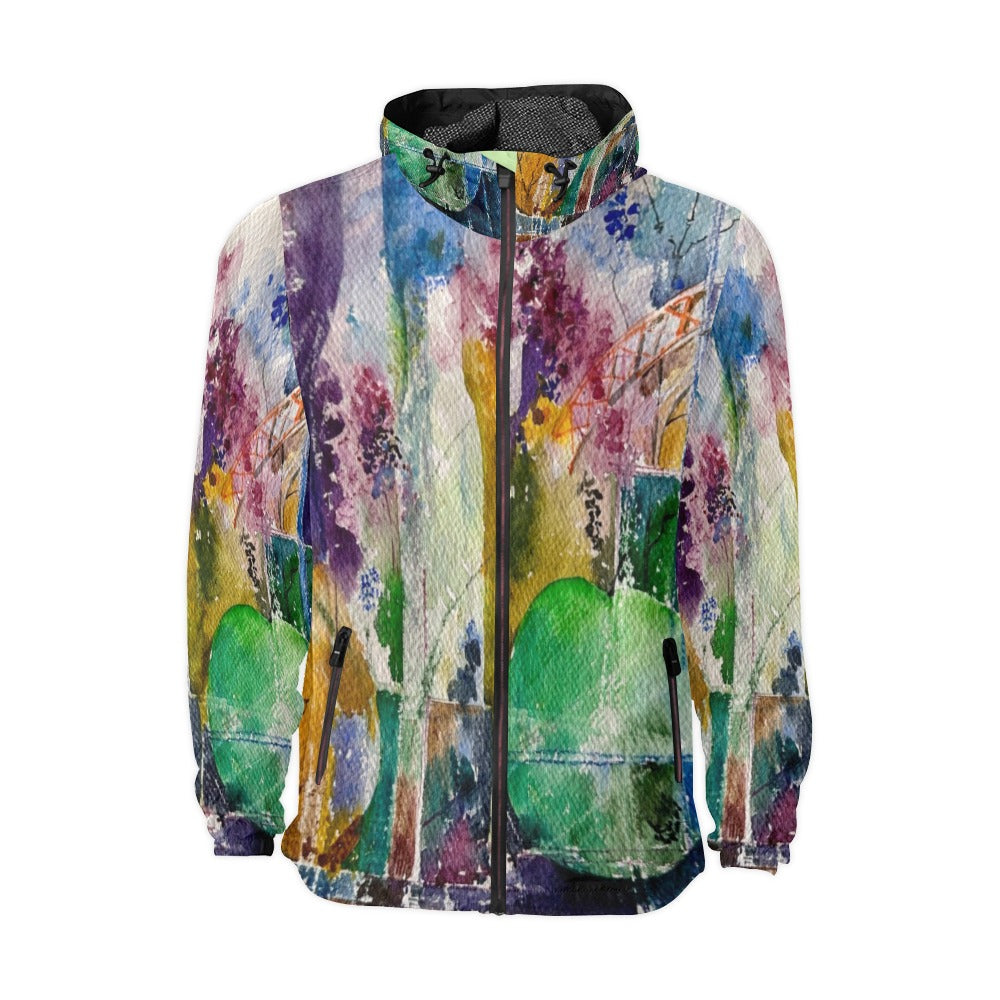 Abstract Bridge Unisex Windbreaker