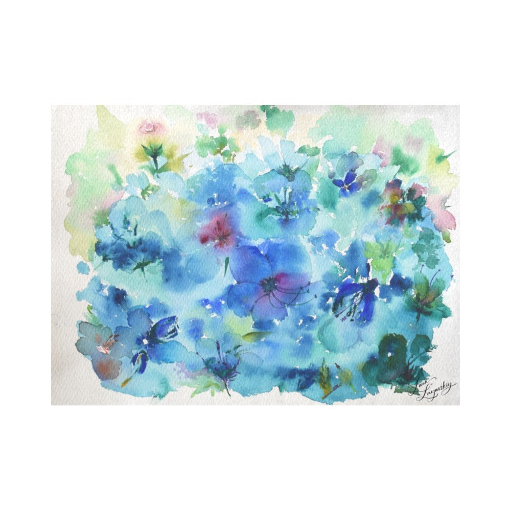 Blue Hibiscus Placemat 14’’ x 19’’ (Set of 4)