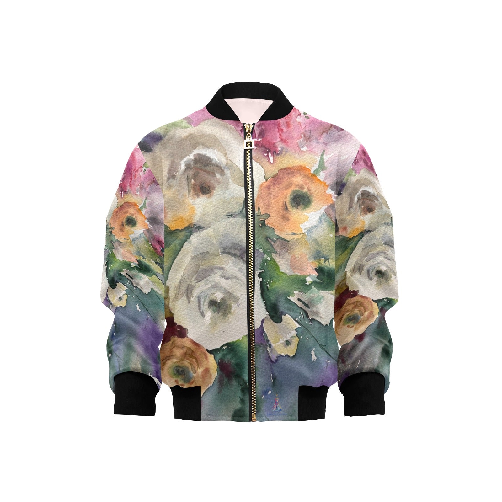 Roses for You! Kids' Bomber Jacket with Pockets (Model H40)