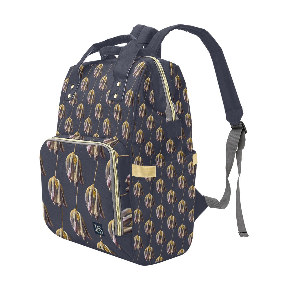 Tulip Maze Crown Blue Multi-Function Backpack