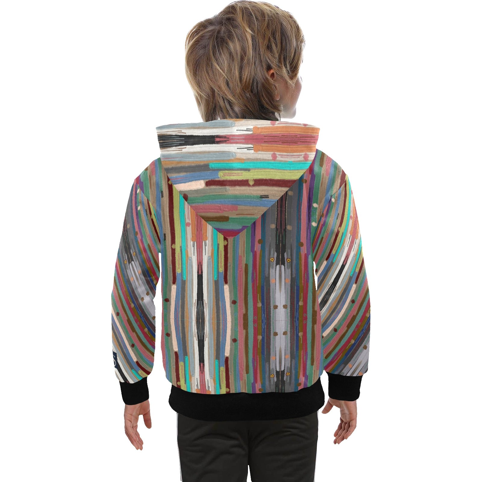 My Stripes Mega Big Boys' Zip Up Hoodie (H58)