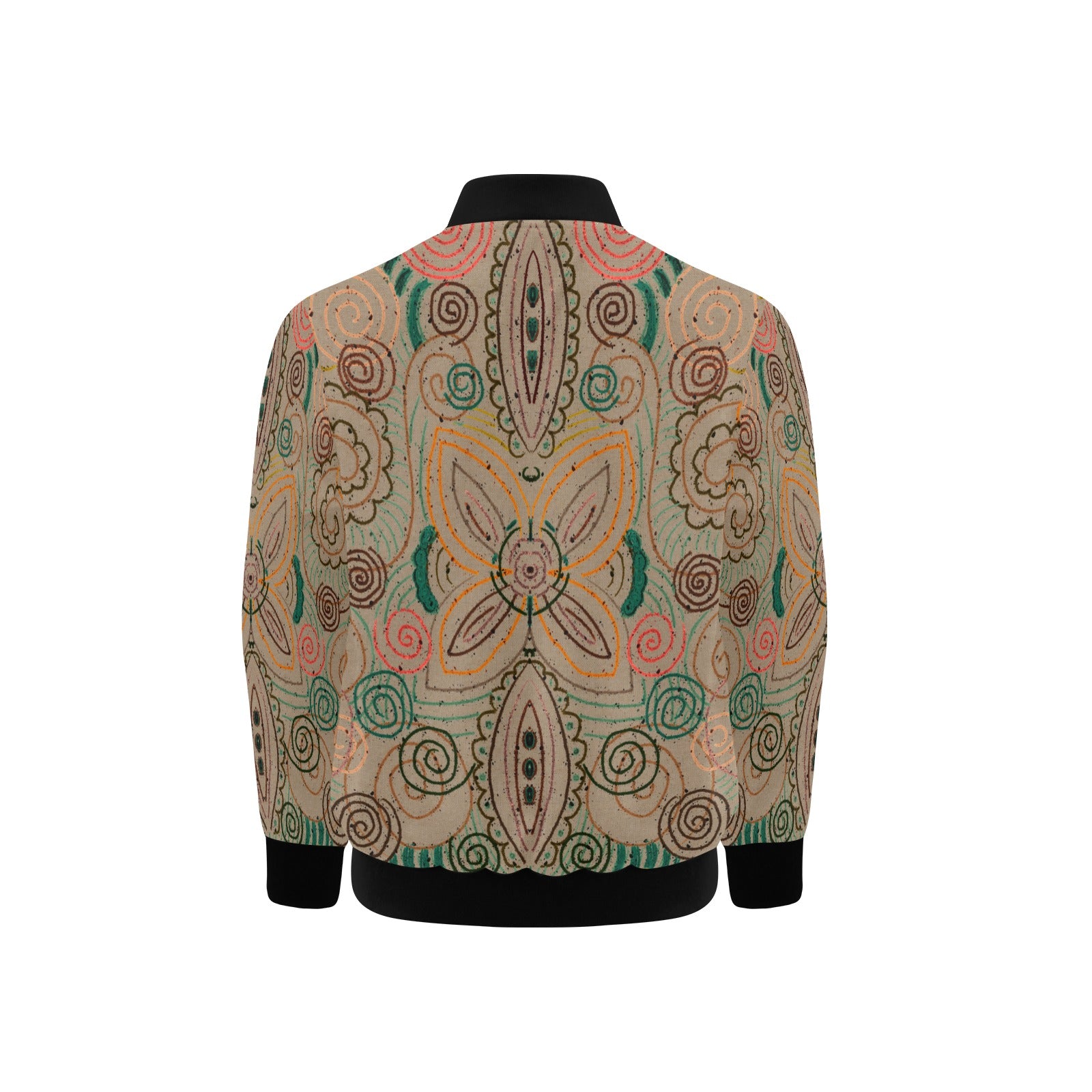 Venetian Blossom Kids' Bomber Jacket with Pockets (Model H40)