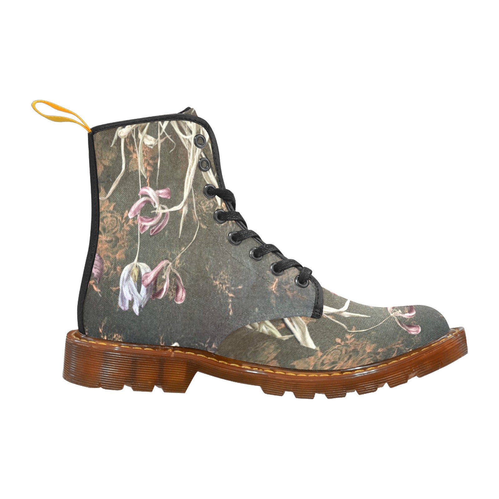 Damascus Tulip Twilight Custom Canvas Boots For Women Model 1203H