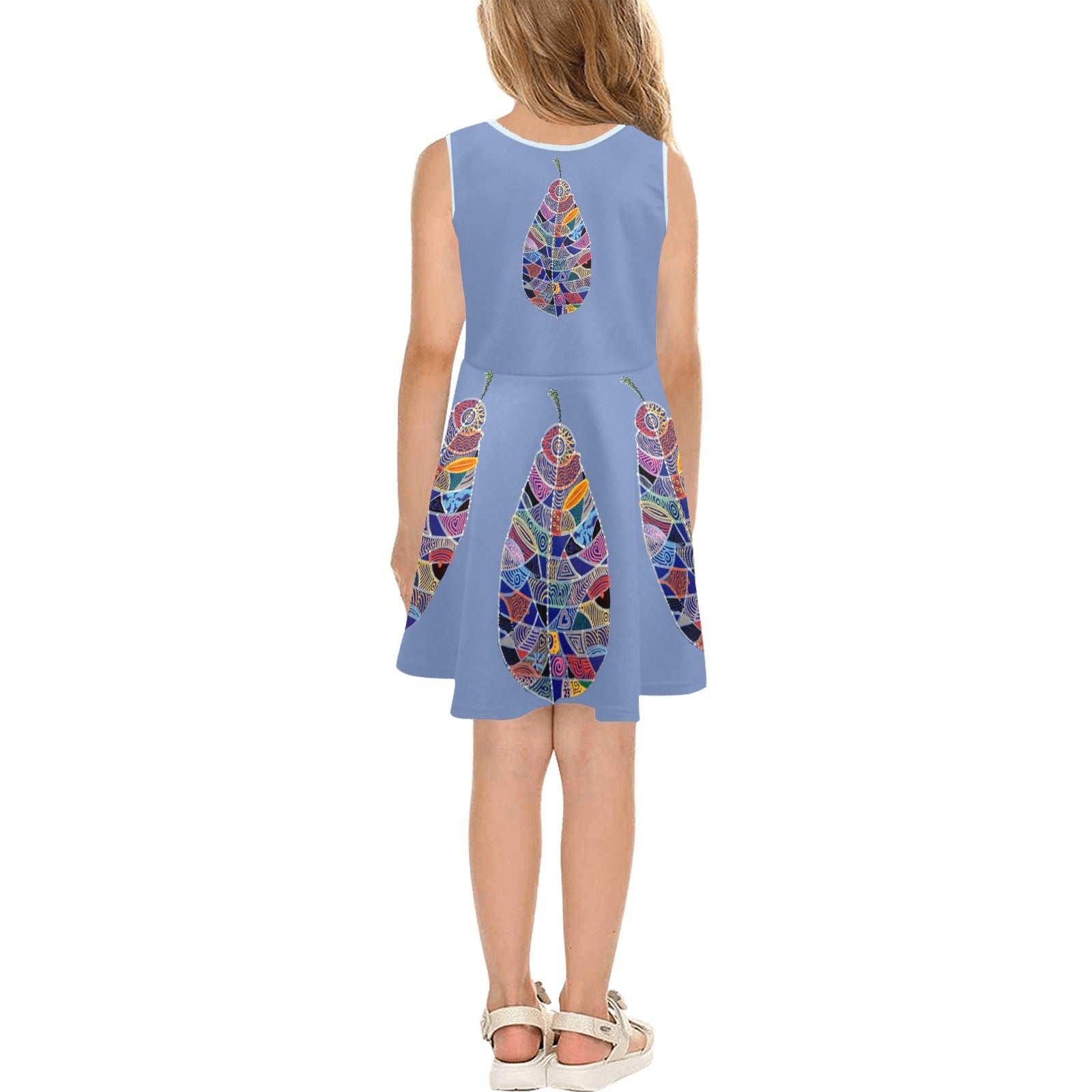 Fantasy Leaf Lavender Girls' Sleeveless Sundress