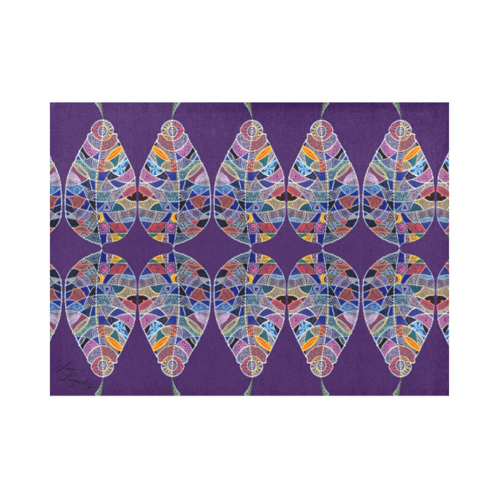 Fantasy Leaf Purple Large Placemat 14’’ x 19’’ (Set of 4)