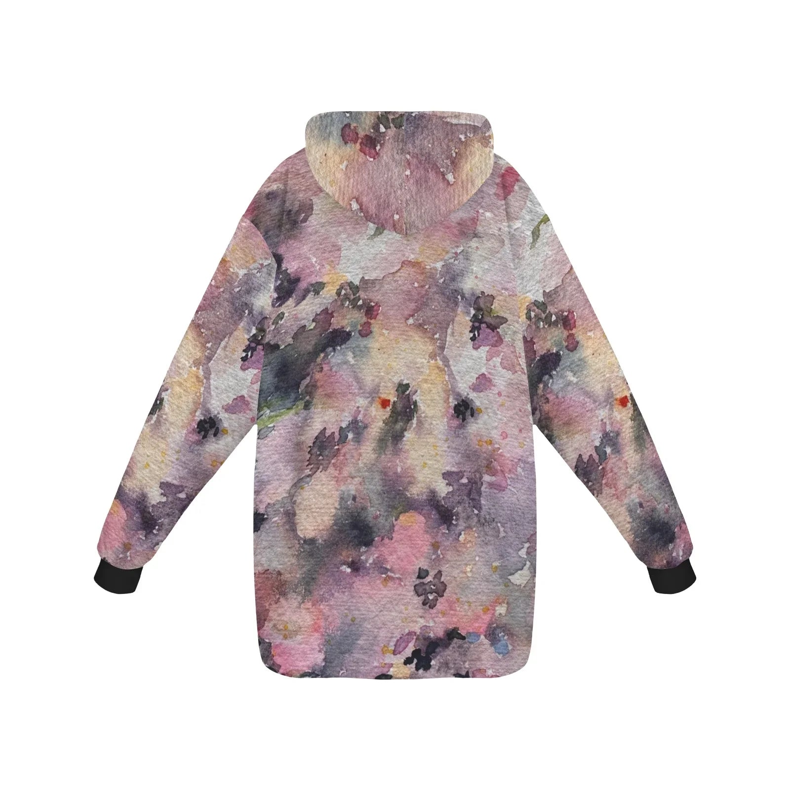 Winter-Hoodie mit Rosenblüten für Damen (Modell H67)
